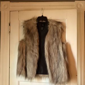 Faux fur vest
